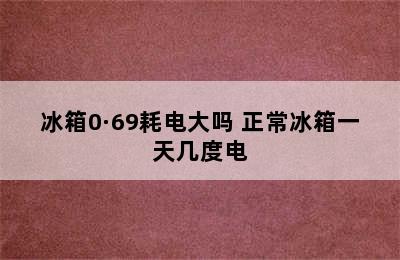 冰箱0·69耗电大吗 正常冰箱一天几度电